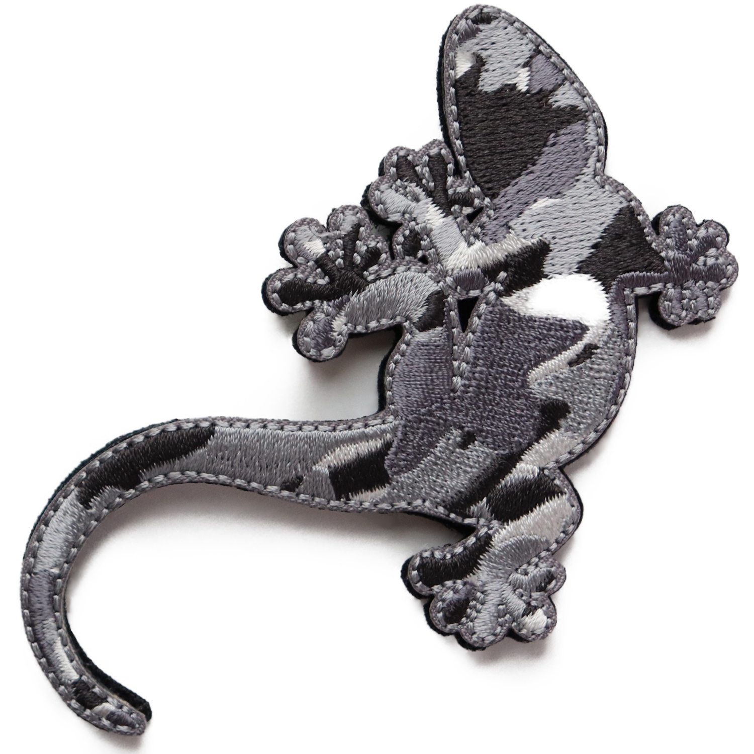 ワッペン トカゲ グレー